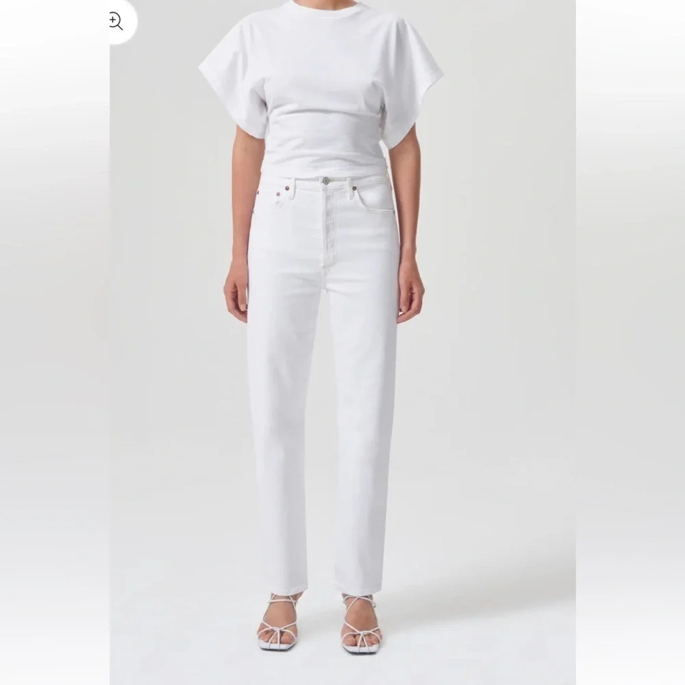 AGOLDE Womens High Rise Stovepipe Jeans In Cake Size 27 STYLE: 9096-3001
